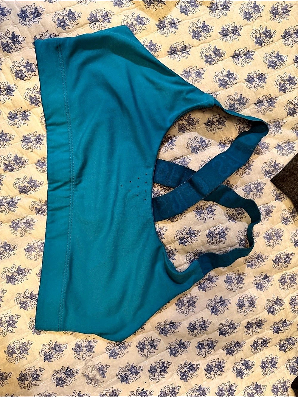 Figs teal sports bra